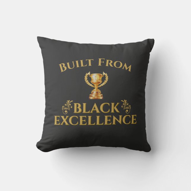 Coussin Construit sur l'héritage de l'excellence noire (Recto)