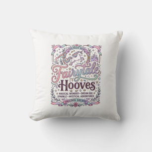 Coussin Conte de fées licorne Sabots Création de marchand 