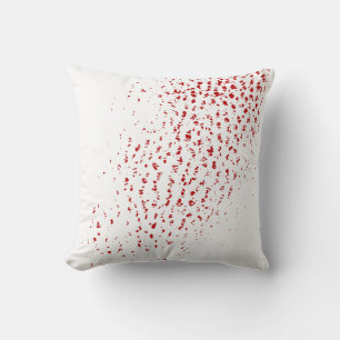 Coussin Contemporain blanc avec tache rouge
