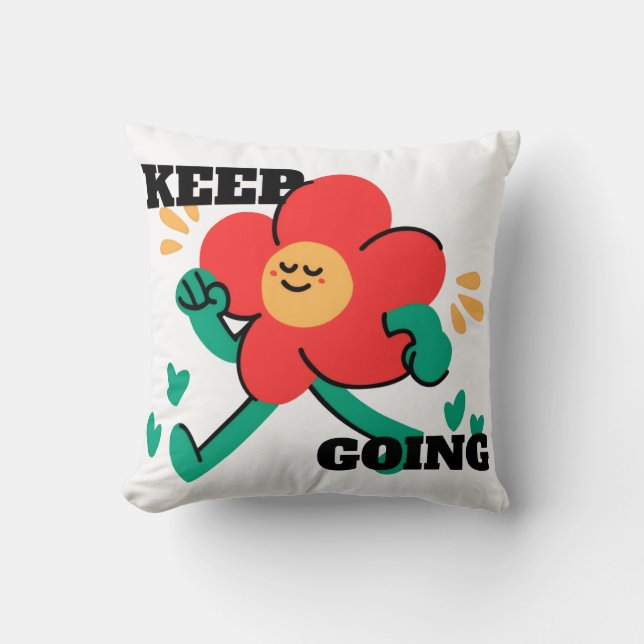Coussin Continuez – Motivation Positive  (Recto)
