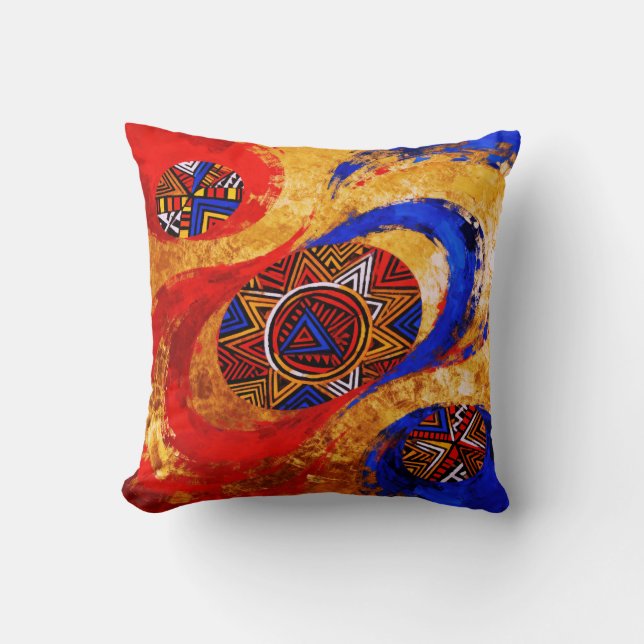 Coussin Continuum – Une célébration colorée de l'histoire  (Recto)