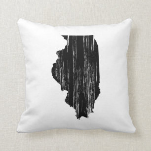 Coussin Contour affligé d'état de l'Illinois