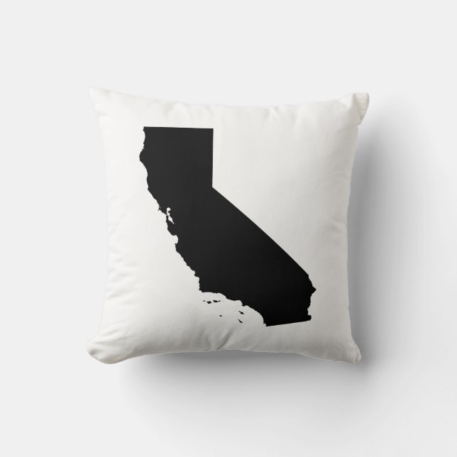 Coussin Contour d'état de la Californie (Recto)