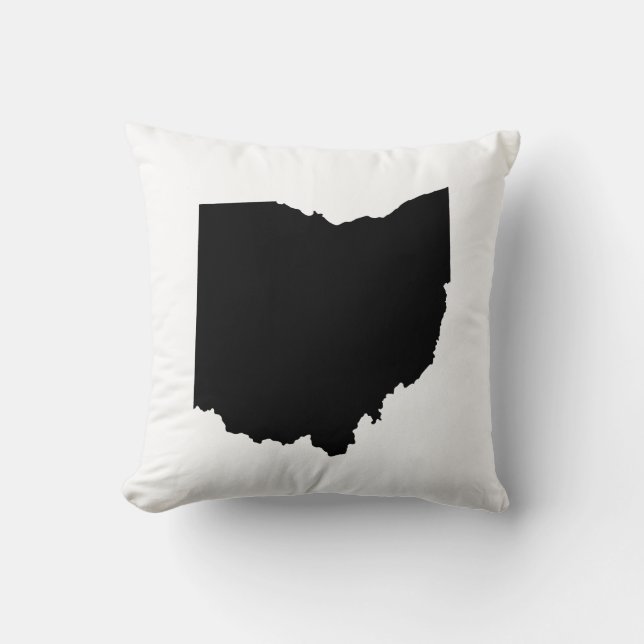 Coussin Contour d'état de l'Ohio (Recto)