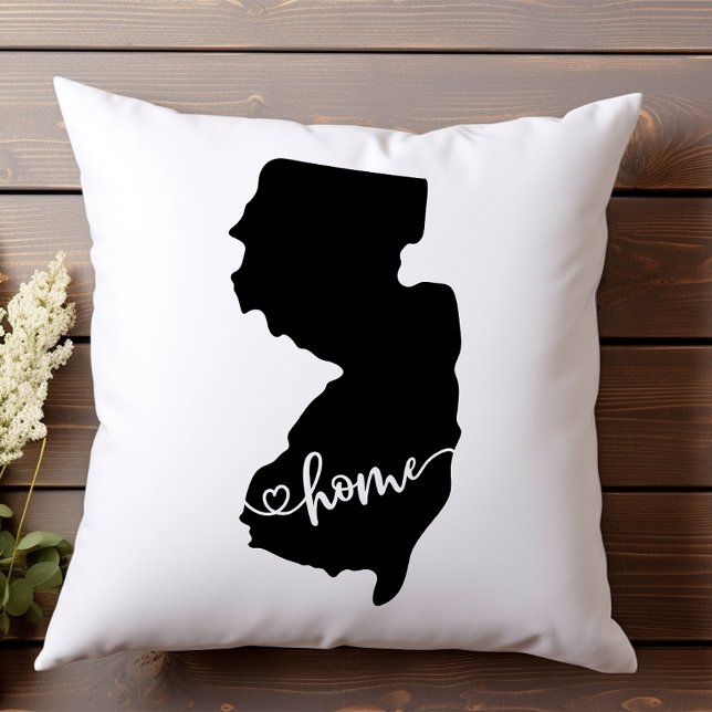 Coussin Contour du cœur de l'État d'origine du New Jersey (Créateur téléchargé)