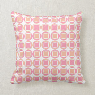 Coussin Contrôles et cercles dans le motif d'orange et de
