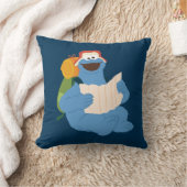 Coussin Cookie Monster lisant une carte (Couverture)