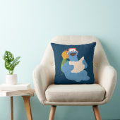 Coussin Cookie Monster lisant une carte (Chaise)