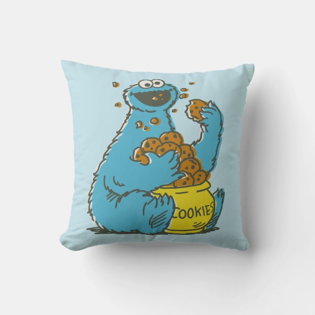 Coussin Cookie Monster Vintage (Recto)