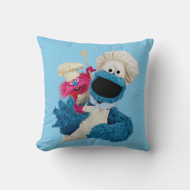 Coussin Cookie Monster's Foodie Truck Friends (Recto)
