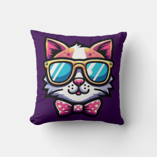 Coussin Cool Cat Throw Pillow – Whimsical Home Decor