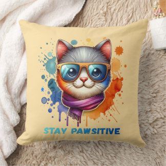 Coussin Cool Cat with Glasses