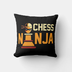 Coussin Cool Chess Ninja Chess Lovers Cadeau
