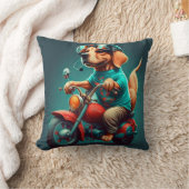 Coussin Cool chien motards conduite vélos jetez mignon ore (Couverture)