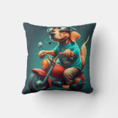 Coussin Cool chien motards conduite vélos jetez mignon ore (Verso)