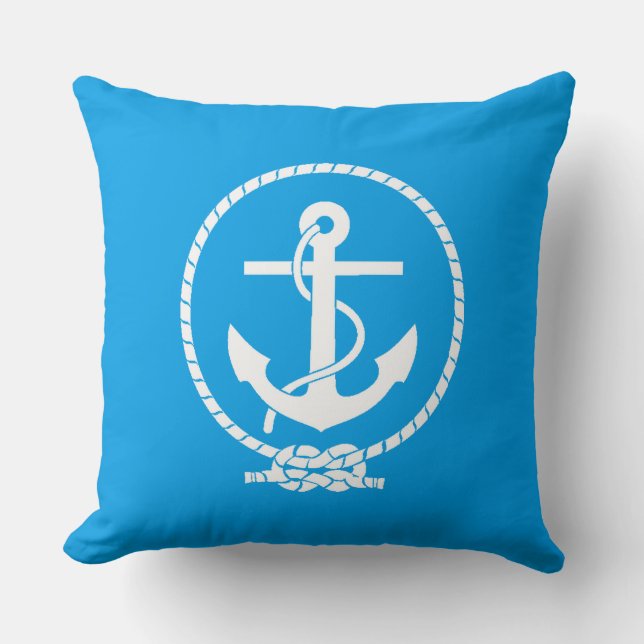 Coussin Cool Classic and Elegant Nautical Anchor (Recto)