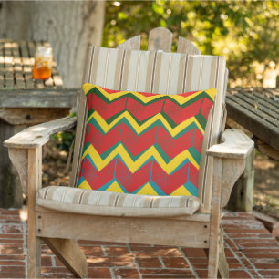 Coussin cool élégant et coloré, chevron aztèque