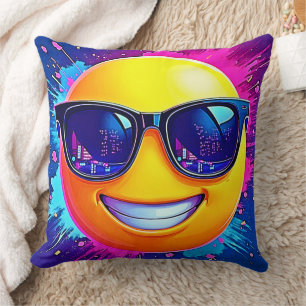 Coussin Cool 😎 Emoji Fun