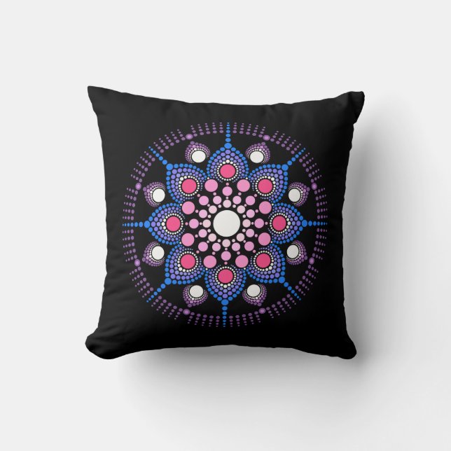 Coussin Cool et coloré Mandala Motif (Recto)