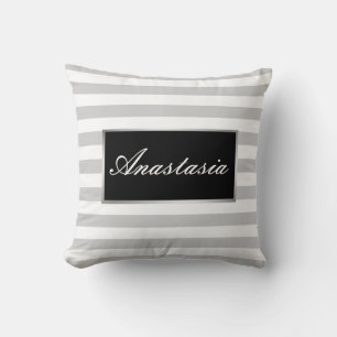 Coussin Cool, Extraordinaire, Silver Stripes blanchir votr