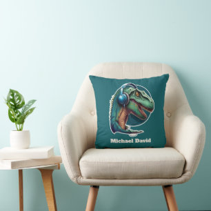 Coussin Cool Gamer dinosaur ajouter nom