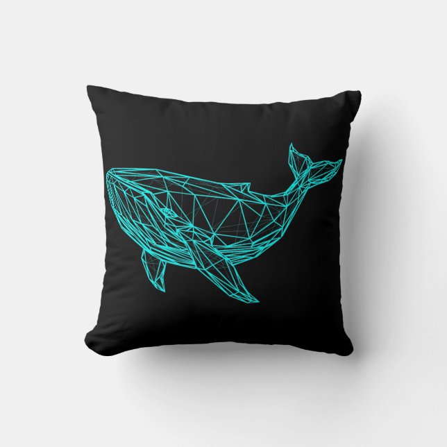 Coussin Cool Gamer Whale Throw Pillow (Recto)
