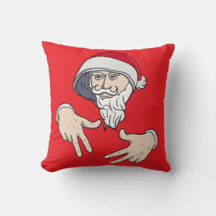 Coussin Cool Gangsta Hip hop Rap de la main Père Noël