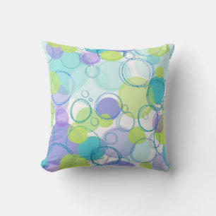 Coussin Cool mains dessinées Pastel Cercles et bulles