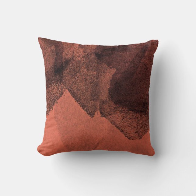 Coussin cool moderne Abstrait corail peinture Design (Recto)