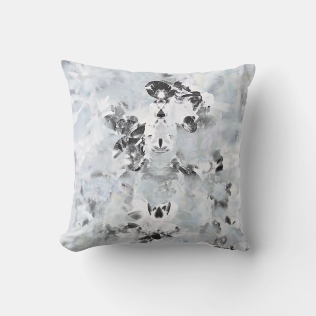 Coussin Cool moderne blanc luxe design art (Recto)