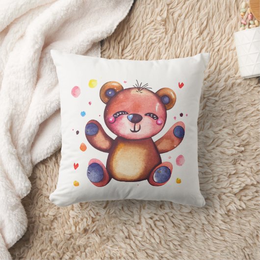 Coussin Cool Ours mou Teddy positif (Couverture)