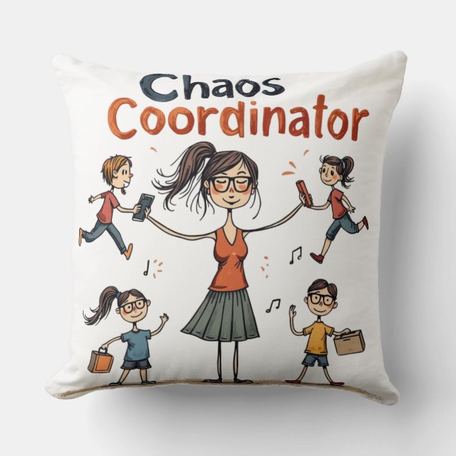Coussin Coordinateur du chaos lunaire Lancer l'oreiller (Recto)
