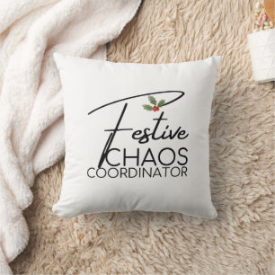 Coussin Coordinateur du Festival Chaos Élégant cadeau de
