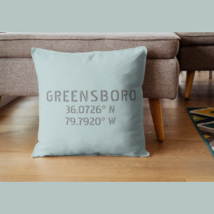 Coussin Coordonnées de latitude et de longitude CN Greensb