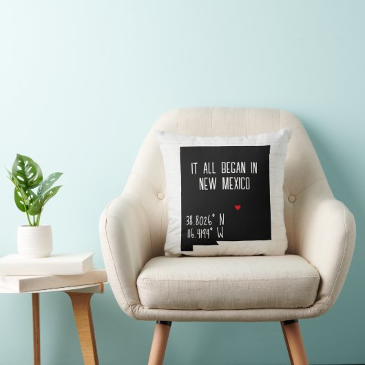 Coussin Coordonnées GPS du Nouveau-Mexique (Chaise)