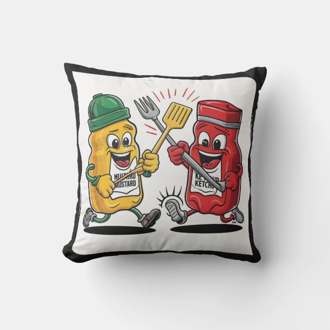 Coussin Copain Ketchup & Moutarde (Recto)