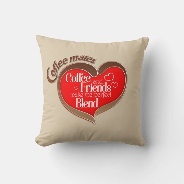 Coussin Copains de café (Recto)