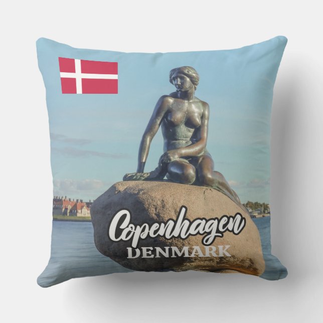 Coussin Copenhague Danemark Mermaid (Verso)
