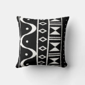 Coussin Copie africaine I carreaux noirs/blancs (Verso)