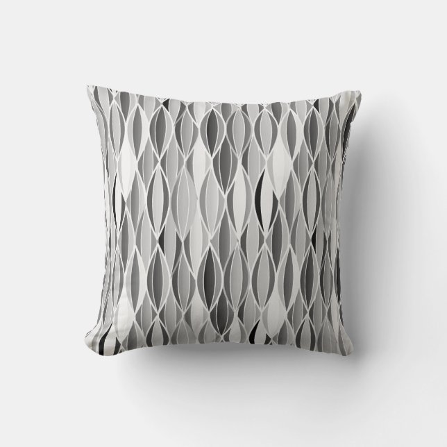 Coussin Copie de ruban de la moitié du siècle - nuances de (Recto)