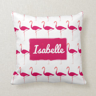 Coussin Copie graphique rose lumineuse personnalisée de