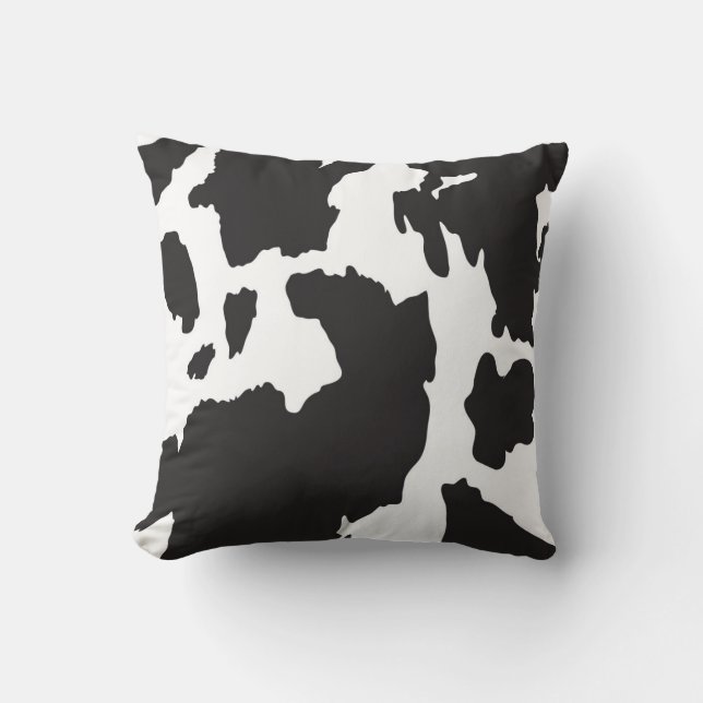 Coussin Copie noire et blanche de vache (Recto)