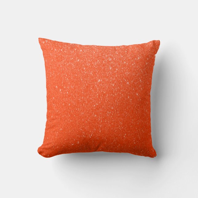 Coussin Copie orange lumineuse de parties scintillantes de (Recto)