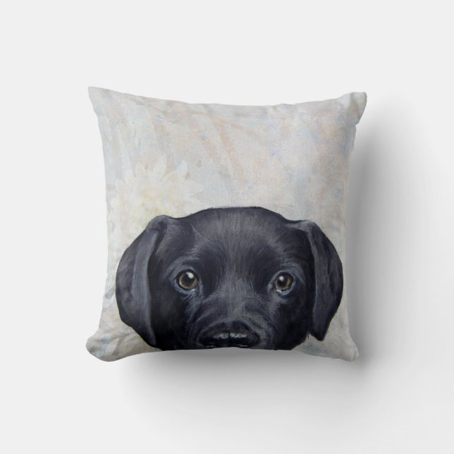Coussin Copie originale de peinture de Labrador par Miart (Recto)