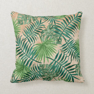 Coussin COPIE, palmiers et fougères TROPICAUX de FEUILLAG