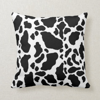 Coussin Copie repérée de vache, motif de vache, fourrure