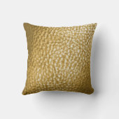 Coussin Copie-Solide en cuir métallique d'or léger de Faux (Verso)