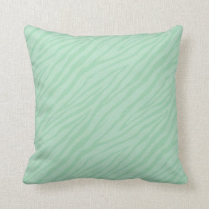 Coussin Copie verte de zèbre de Seafoam