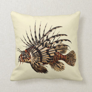 Coussin Copie vintage d'art de Lionfish