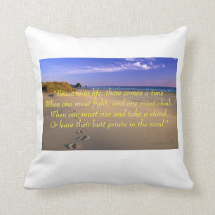 Coussin Copies de bout dans le sable